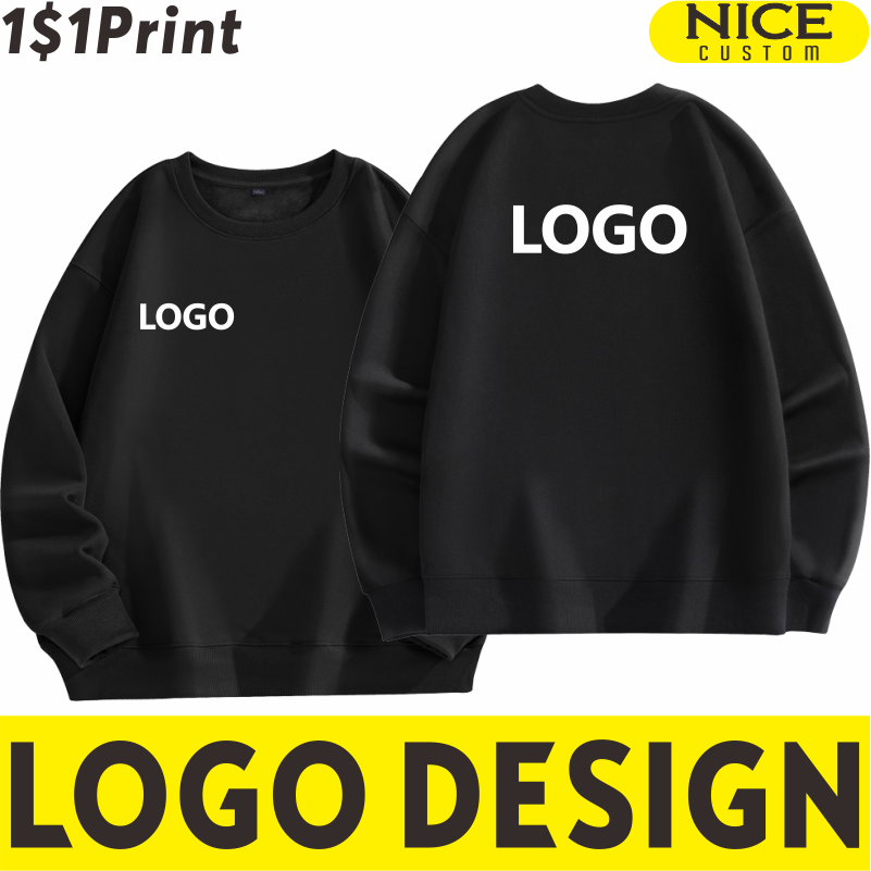 Embroidery Design Logo - Sweatshirt hangat lembut Pria Wanita Mode