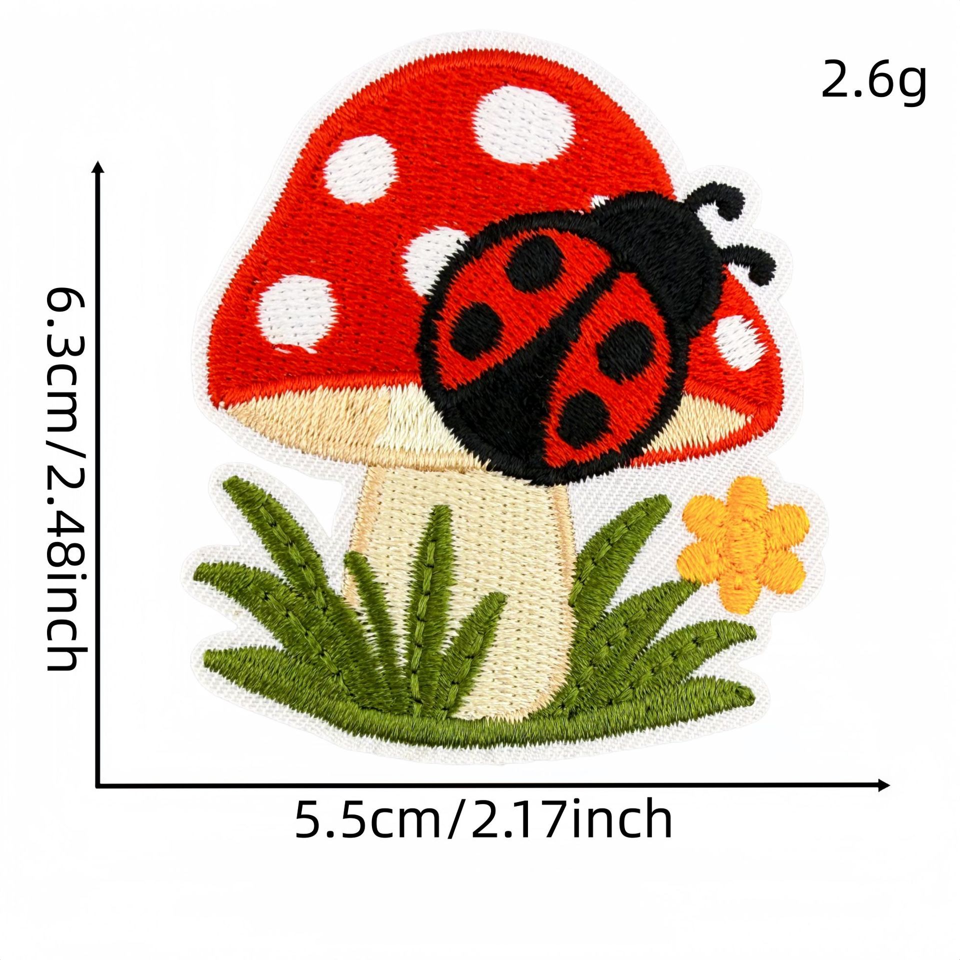 10 buah tempelan bordir motif  - Embroidery Lady Bug ulasan dan harga