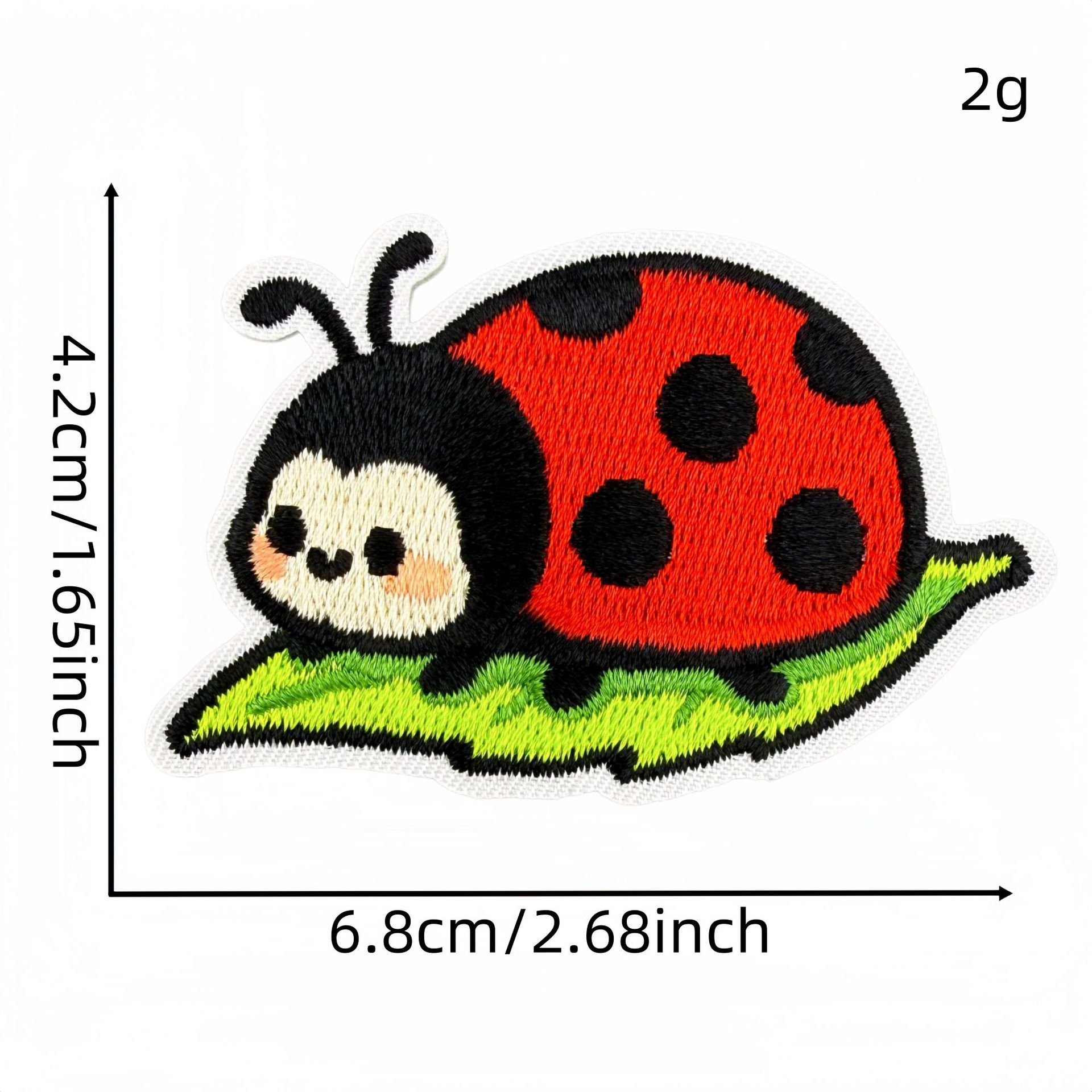 10 buah tempelan bordir motif  - Embroidery Lady Bug ulasan dan harga