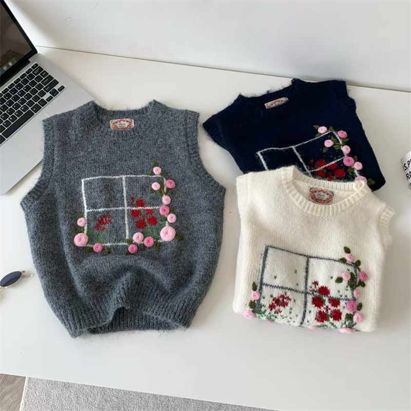 Rompi Rajut Bordir Bunga Mawar - Embroidery Rose ulasan dan harga