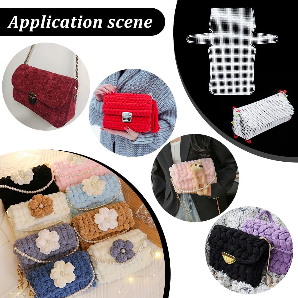 1-4Pcs Lembaran Kanvas Jaring  - Embroidery Bag ulasan dan harga