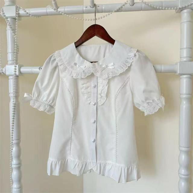 Blus Wanita Gaya Lolita Manis  - Embroidery Online ulasan dan harga