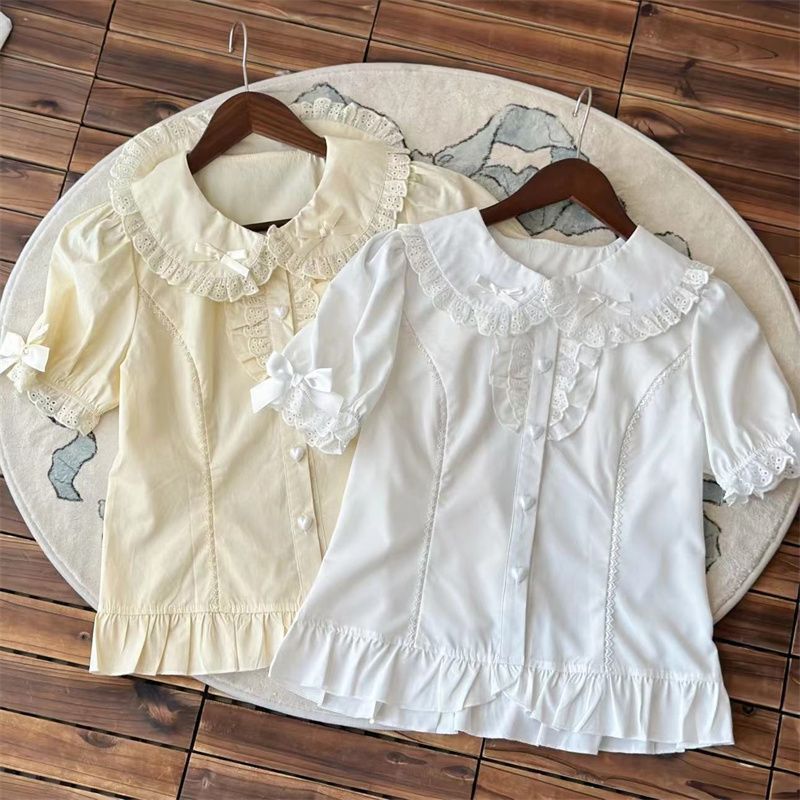 Blus Wanita Gaya Lolita Manis  - Embroidery Online ulasan dan harga
