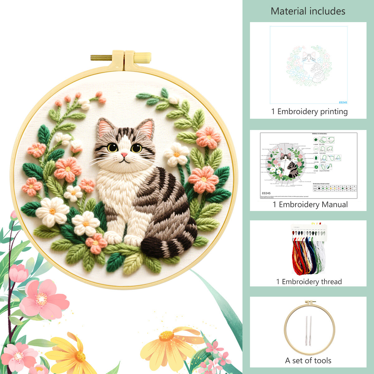 Set Peralatan Bordir Tangan, M - Embroidery Meaning ulasan dan harga