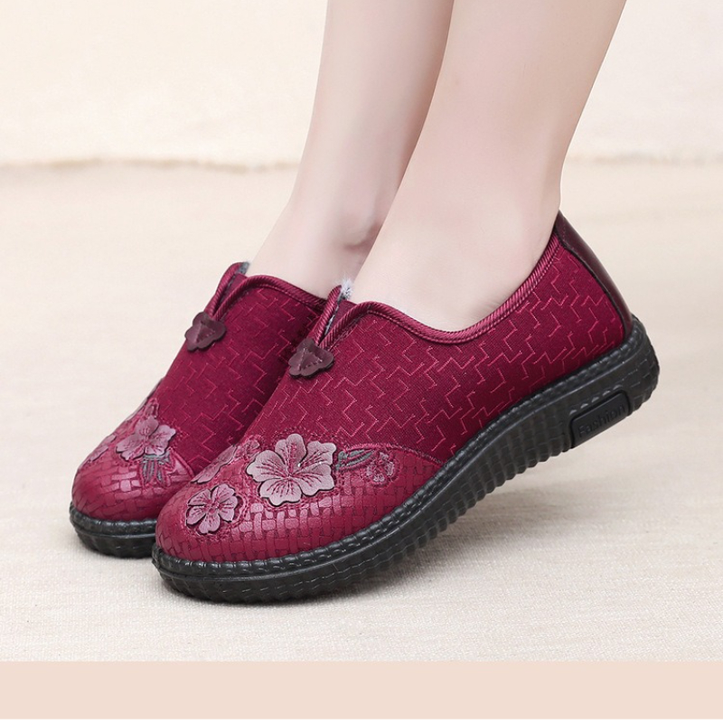 Sepatu Slip-On Berlapisan Bulu - Embroidery Online ulasan dan harga