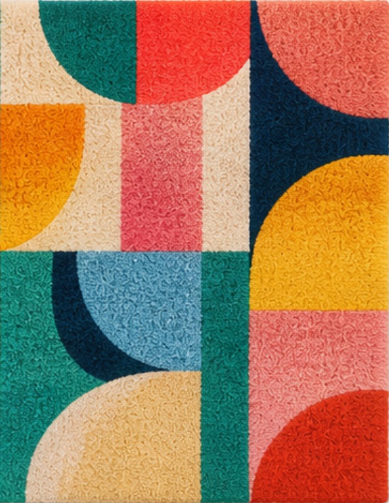 Karpet Bordir Pola Geometris W - Embroidery Meaning ulasan dan harga