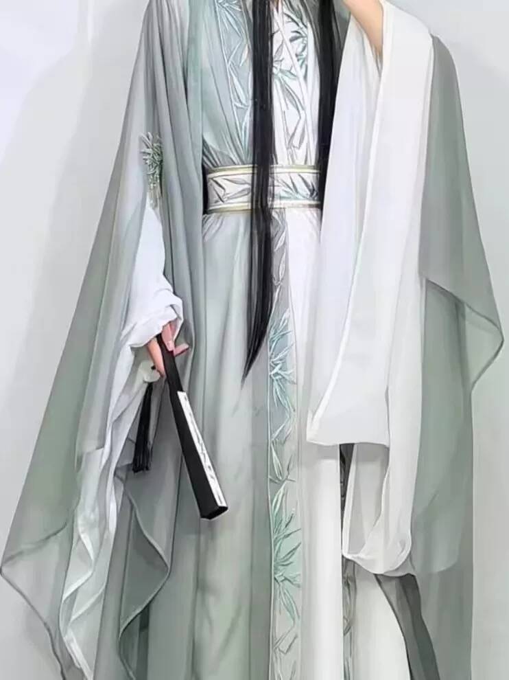Hanfu Baru Wanita Wei Jinfeng  - Embroidery Cotton Shirt ulasan dan harga