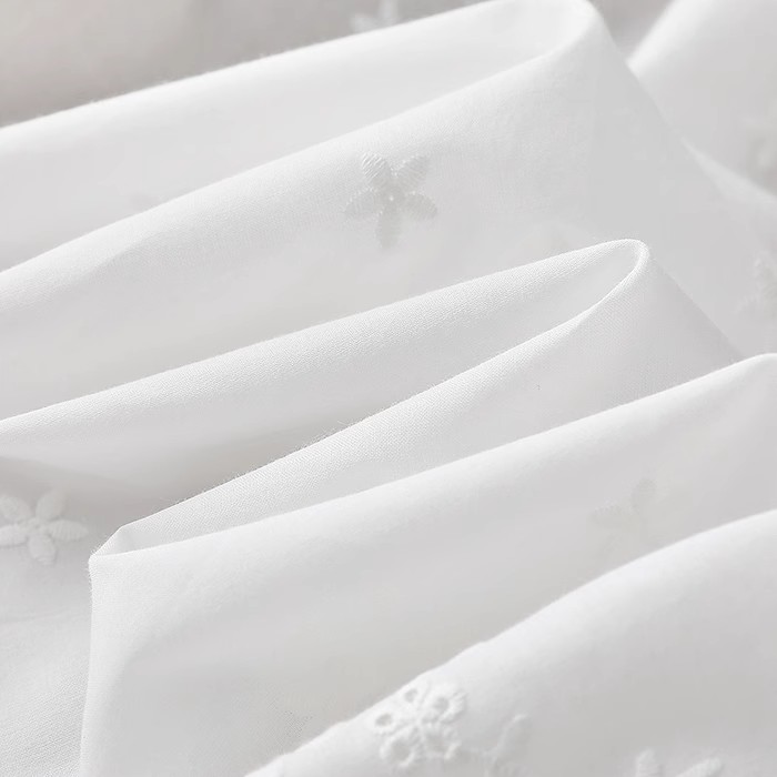Kain katun bunga berongga 1 ya - Embroidery Cotton Shirt ulasan dan harga