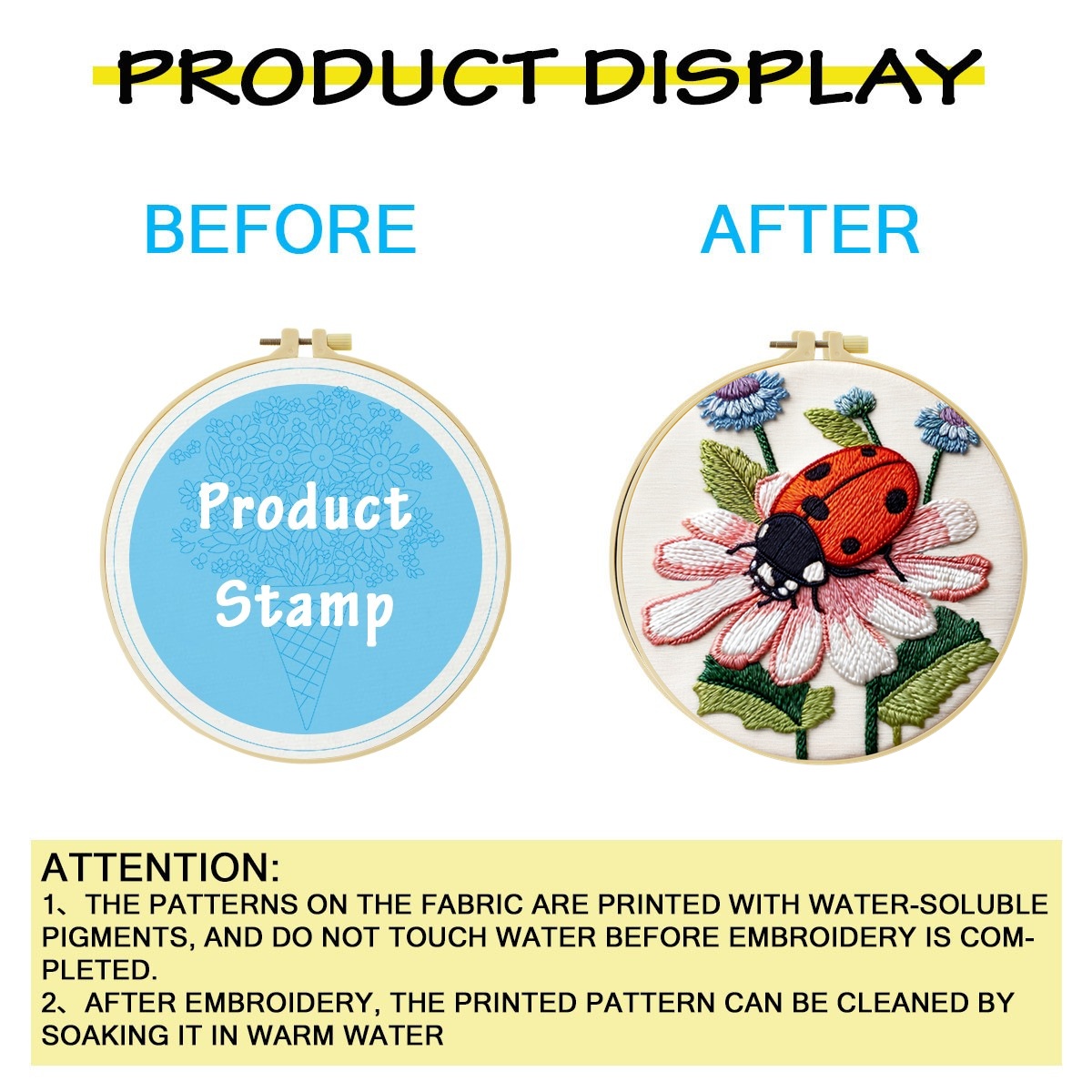 1Set Kit Bordir Ladybug On Dai - Embroidery Lady Bug ulasan dan harga