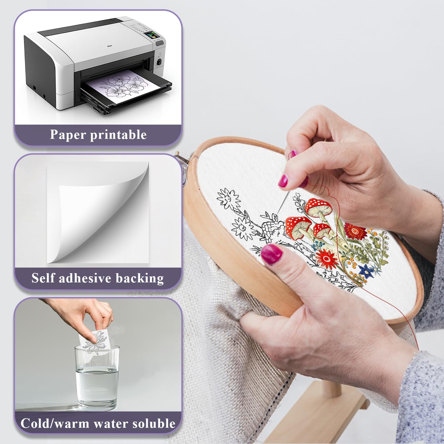 10/5 Buah Penstabil Bordir Lar - Embroidery Meaning ulasan dan harga