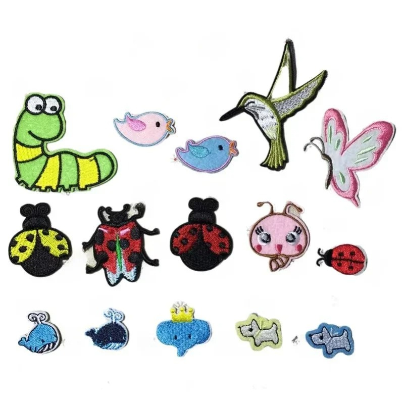 100 buah/lot Patch bordir Anim - Embroidery Lady Bug ulasan dan harga